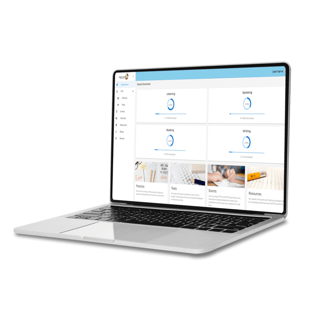 English Charlie student dashboard preview
